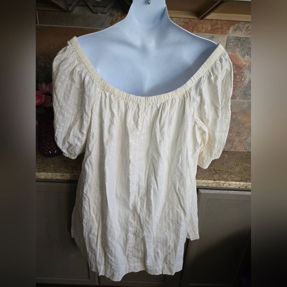 NWT Old Navy Off-Shoulder Peasant Dress – XXL (Cream) - Picture 3 of 5